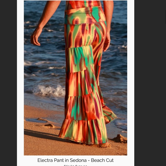 Autumn Teneyl White and Pink floral wide leg pant - Picture 5 of 7